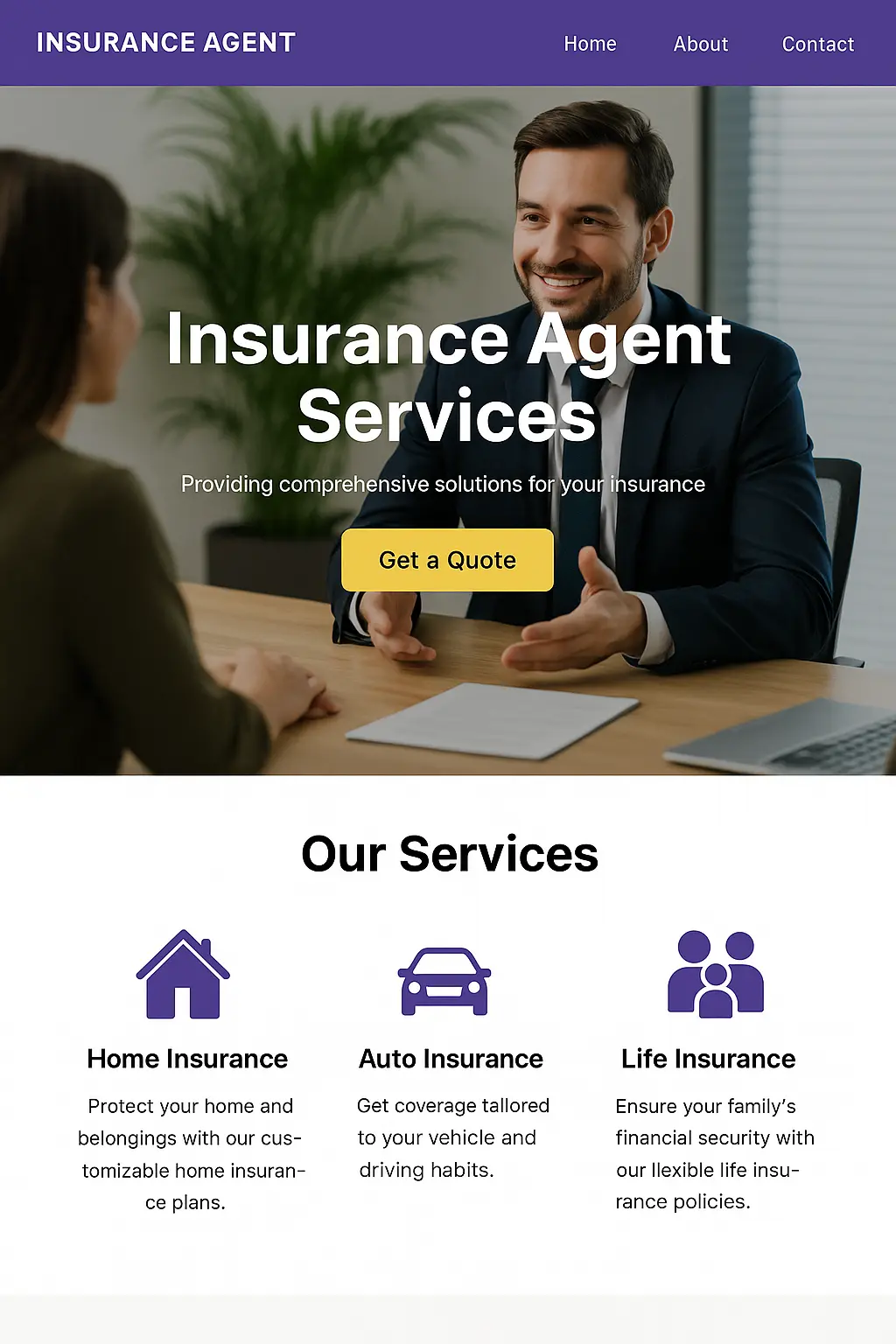 Landing para agente inmobiliario